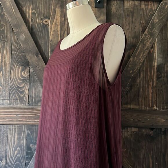 Eileen Fisher Maroon Silk Geo Print
Tank Dress Sz- PM - Picture 4 of 16